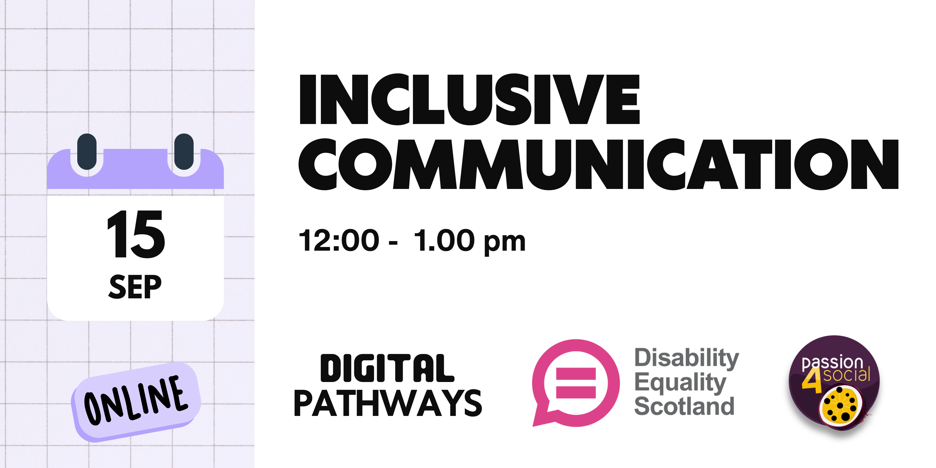 Inclusive Communication with Passion4Social and Disability Equality Scotland